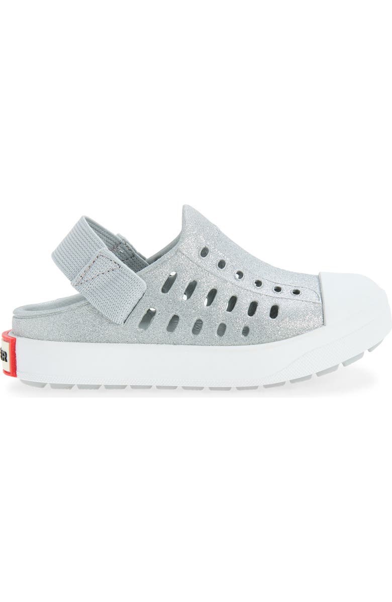 Hunter Kids' Jaime Slide Sandal, Alternate, color, Silver