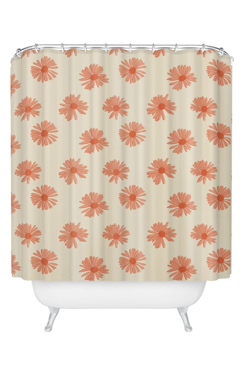 Deny Designs Gerber Daisy Shower Curtain, Main, color,