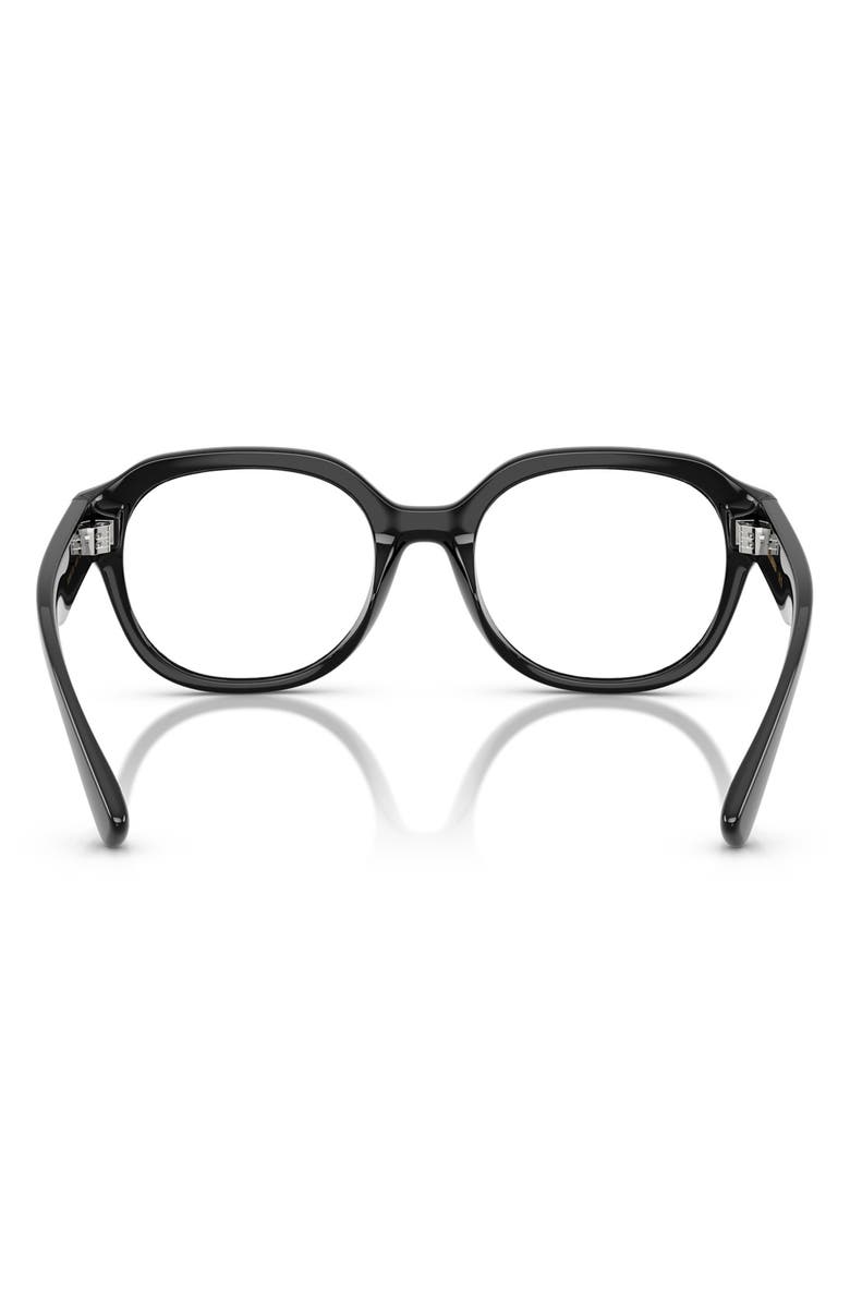 Dolce&Gabbana Kids' 48mm Round Optical Glasses, Alternate, color, Black / Demo Lens