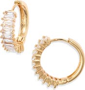 Child of Wild Antoinette Cubic Zirconia Huggie Hoop Earrings