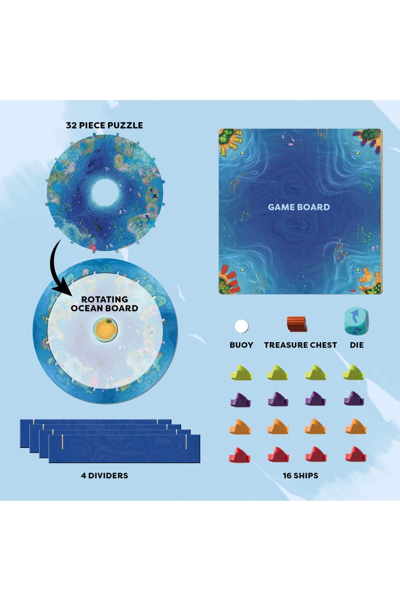 Game Meets Puzzle - Ocean Twist, Kids Board Game, Alternate, color, Blue Multi
