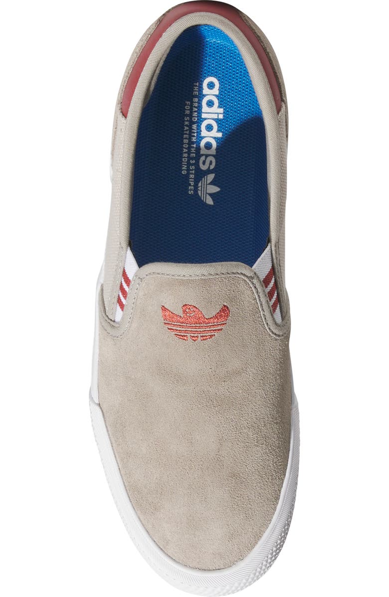 adidas Shmoofoil Slip-On Sneaker, Alternate, color, Putty Beige/ Ruby/ Beige