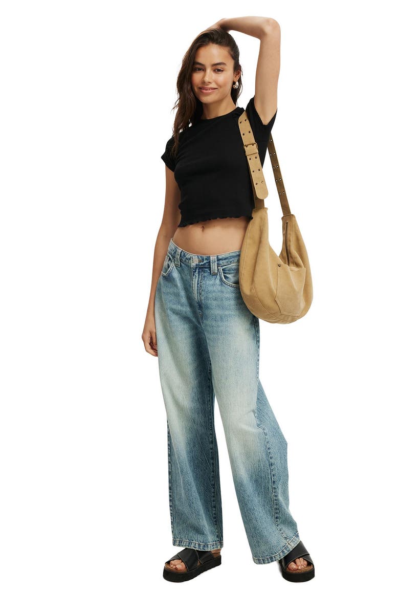 Cotton On Women's Scarlet Pointelle Raglan Tee, Alternate, color, 