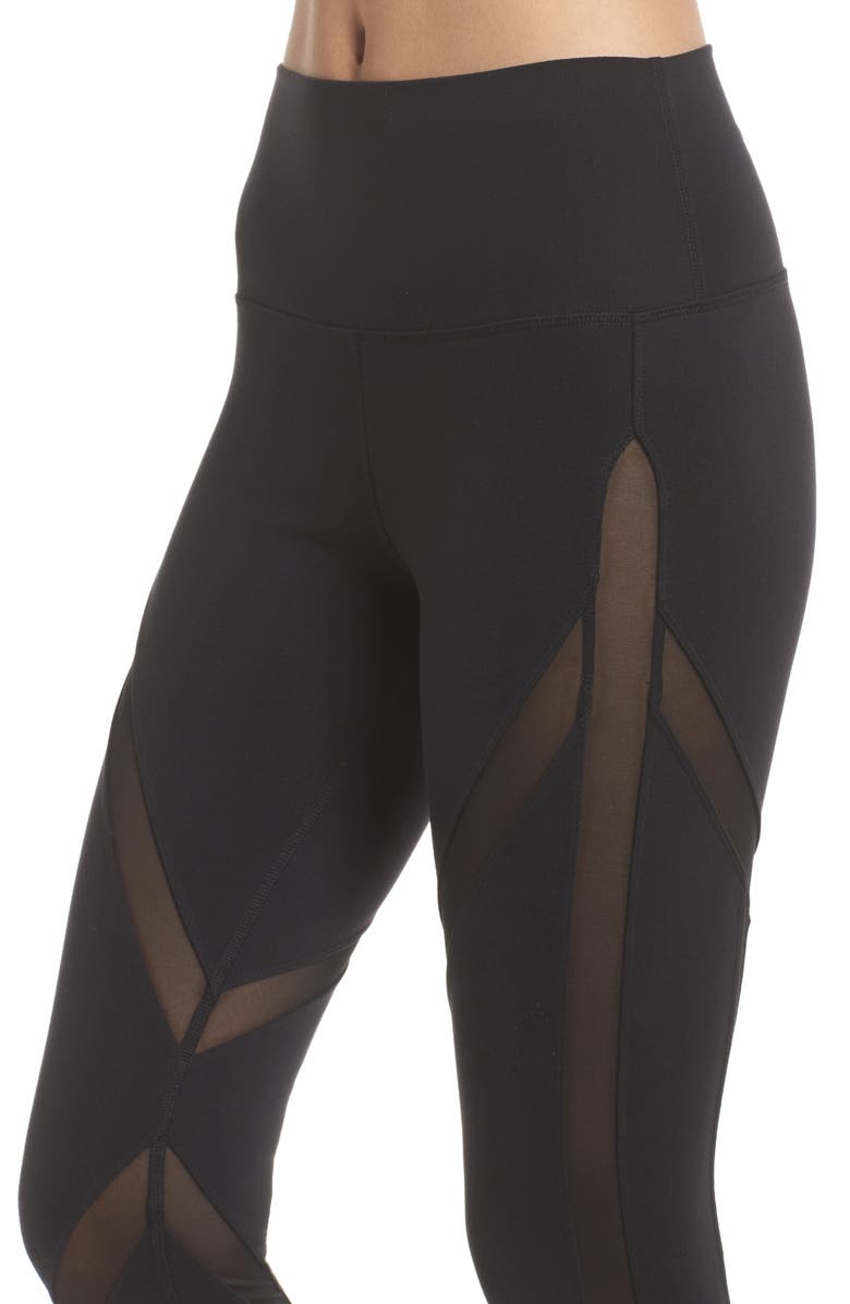 Alo High Waist Mesh Inset Leggings, Alternate, color, 
