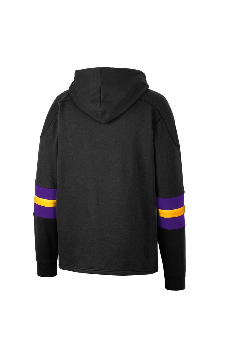 COLOSSEUM Men's Colosseum Black ECU Pirates Lace-Up 4.0 Pullover Hoodie, Alternate, color,