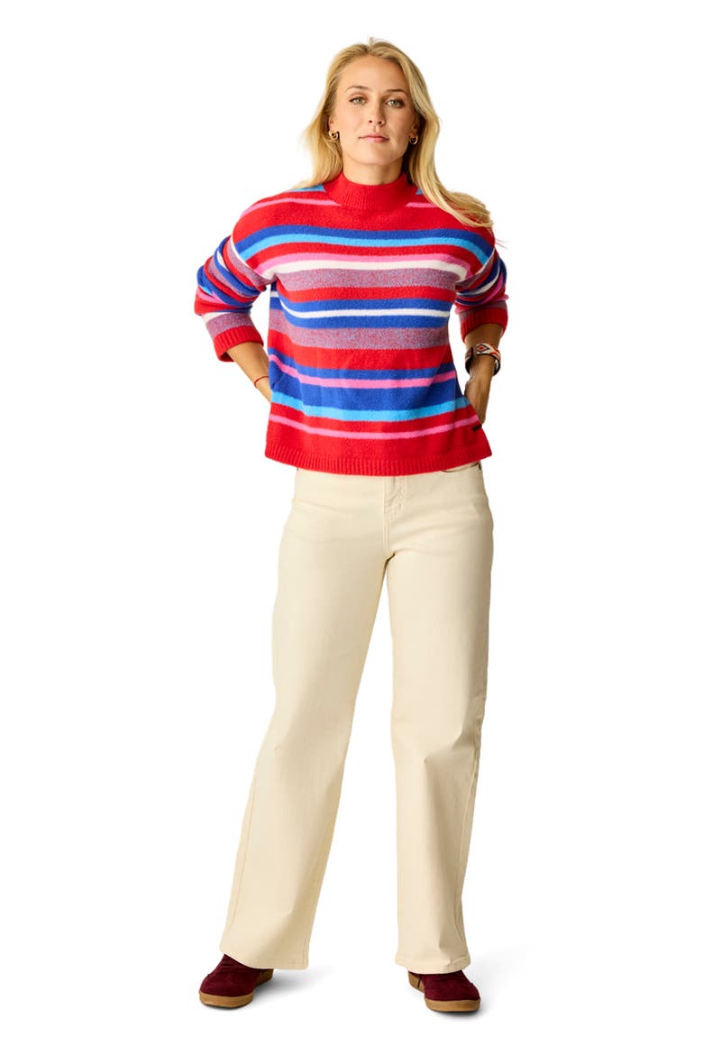 Olivia Plush Sweater, Alternate, color, Multistripe