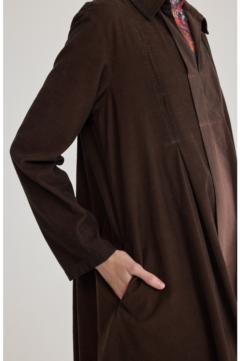 Thea Velvet Shirt Dress, Alternate, color, Brown