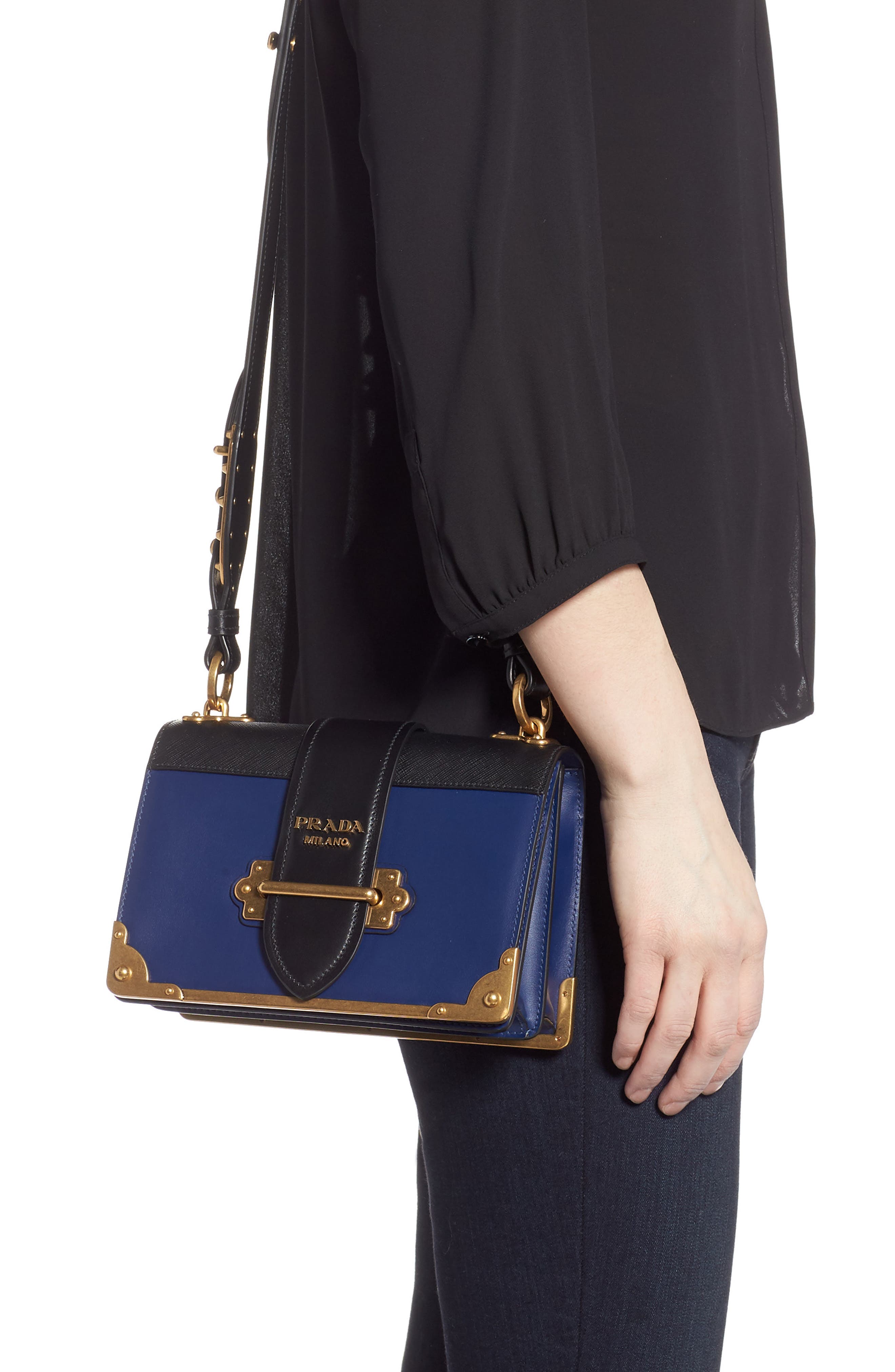 Prada Cahier Crossbody Bag, Alternate, color, 