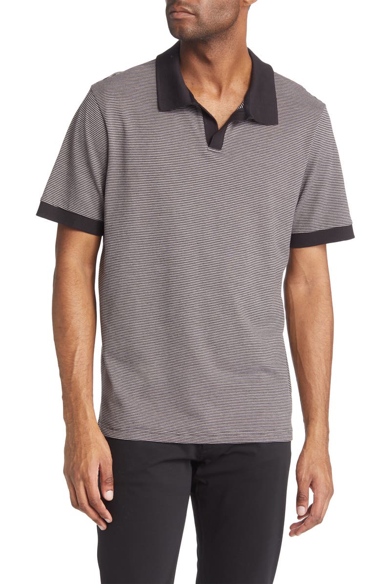 Theory Men's Malden Stripe Stretch Pima Cotton Polo Shirt, Main, color, 