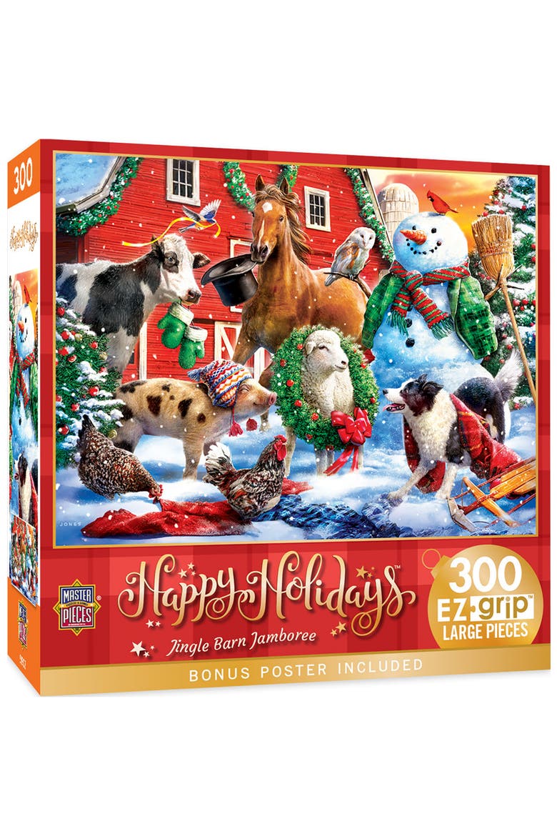 Jingle Barn Jamboree 300pc Jigsaw Puzzle, Main, color, Multicolor
