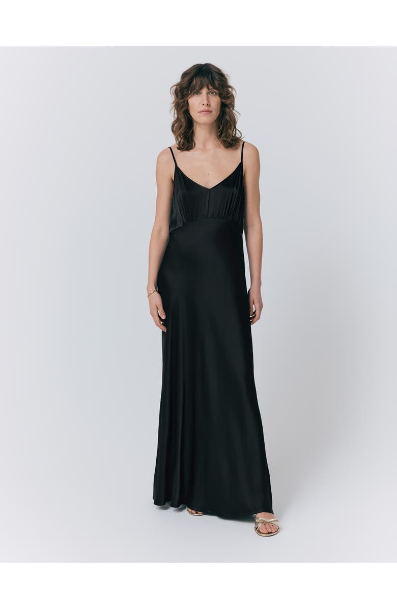 Ghost London Winnie Satin Maxi Dress, Main, color, Black