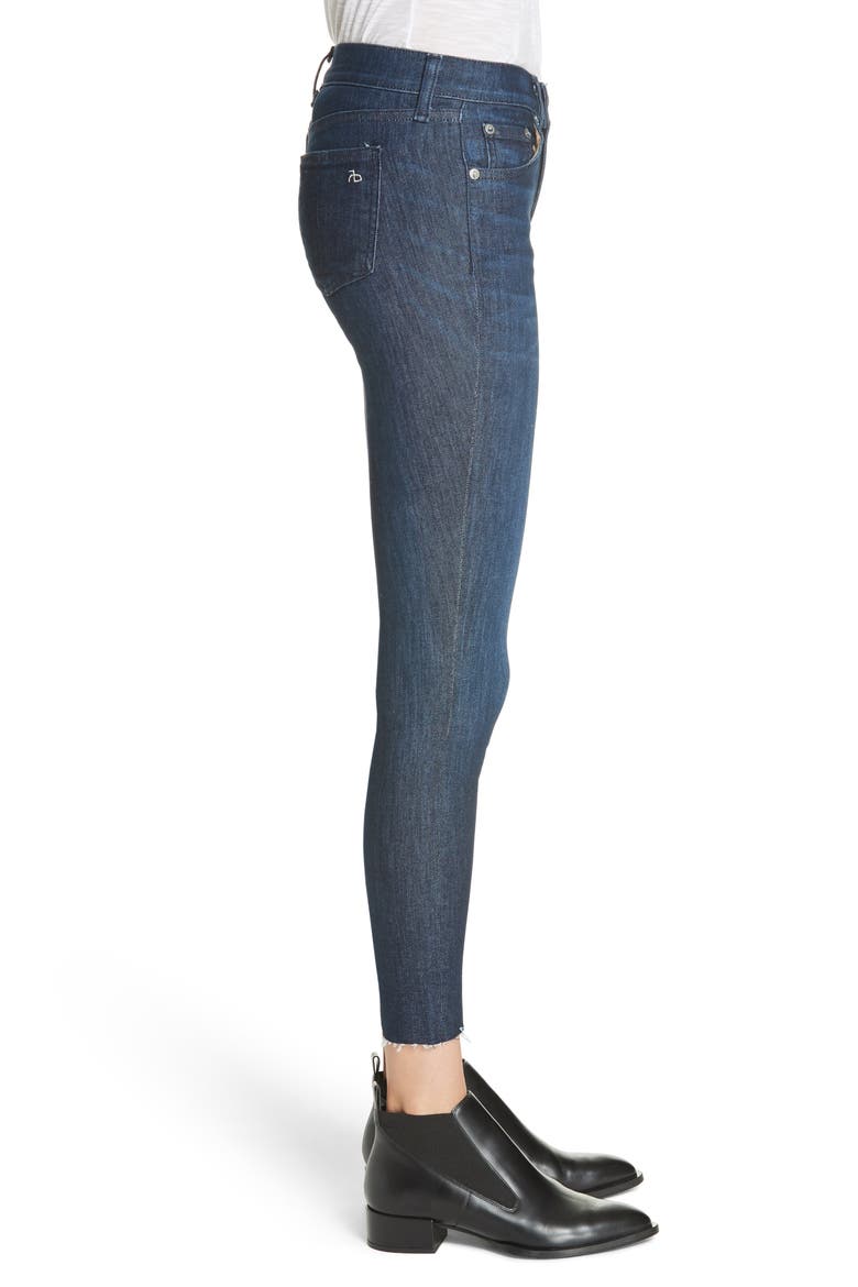 Raw Hem Ankle Skinny Jeans, Alternate, color, TONAL RIVER