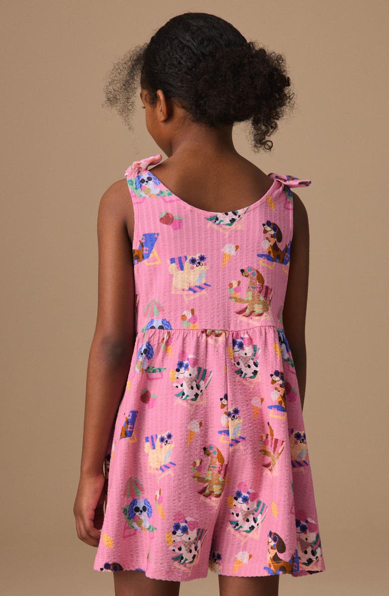 NEXT Kids' Tie Strap Romper, Alternate, color, Pink