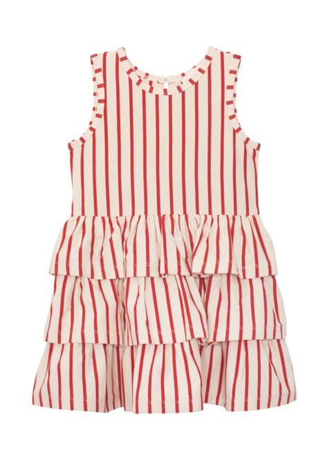 Terracotta Stripe Sleeveless Dress