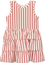 Mabel + Honey Terracotta Stripe Sleeveless Dress