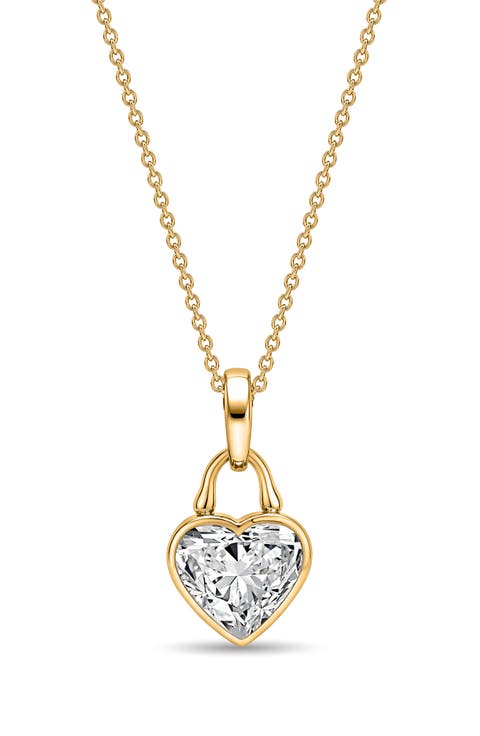 TreasureLock Lab Grown Diamond Heart Pendant Necklace