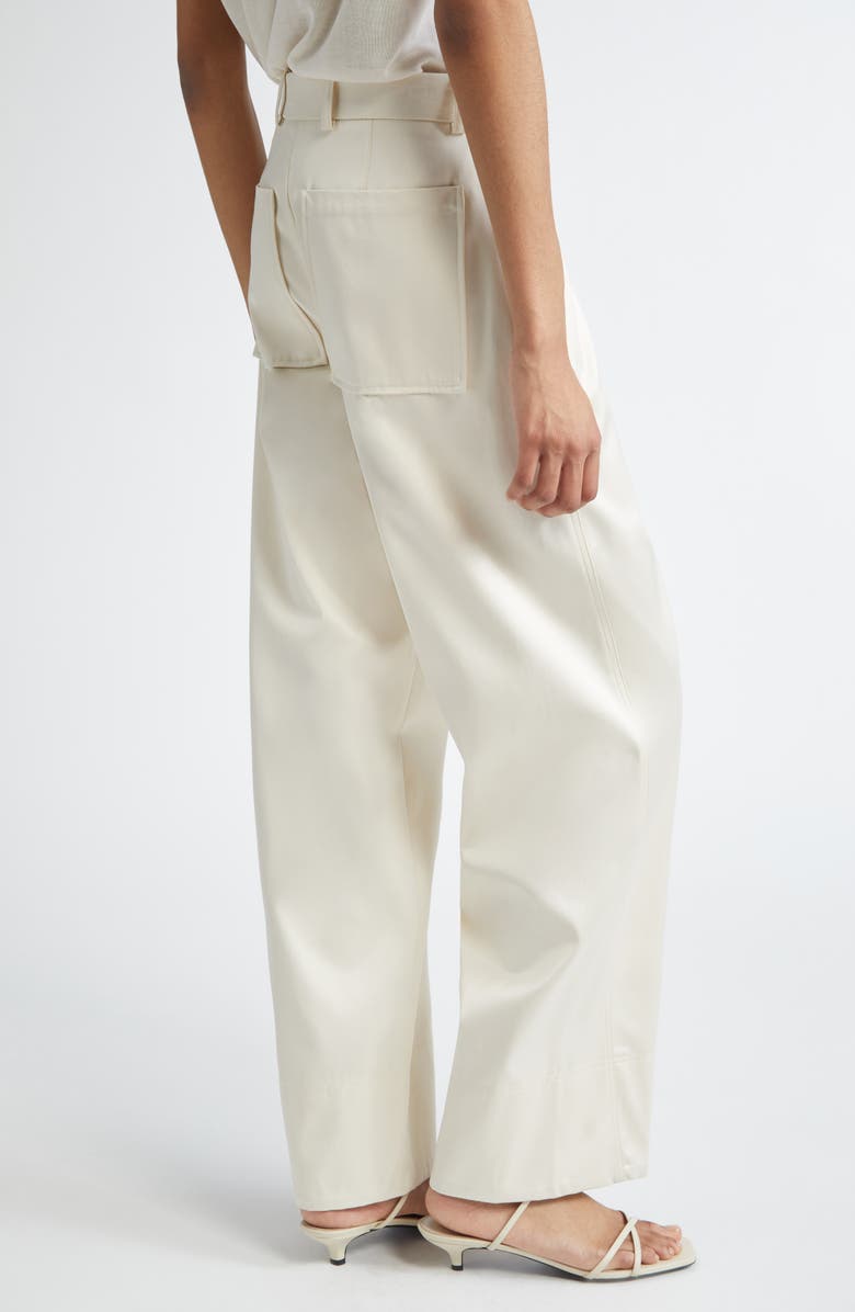 TOTEME Twisted Seam Trousers, Alternate, color, Ecru