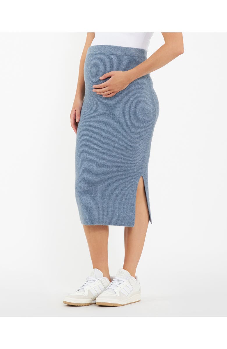 Ripe Maternity Dani Knit Skirt Denim Marle, Alternate, color, Denim Marle