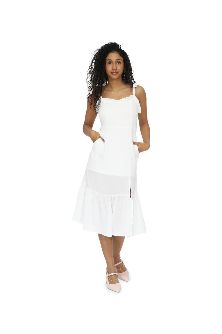 Summer Storm Midi Dress, Main, color, White