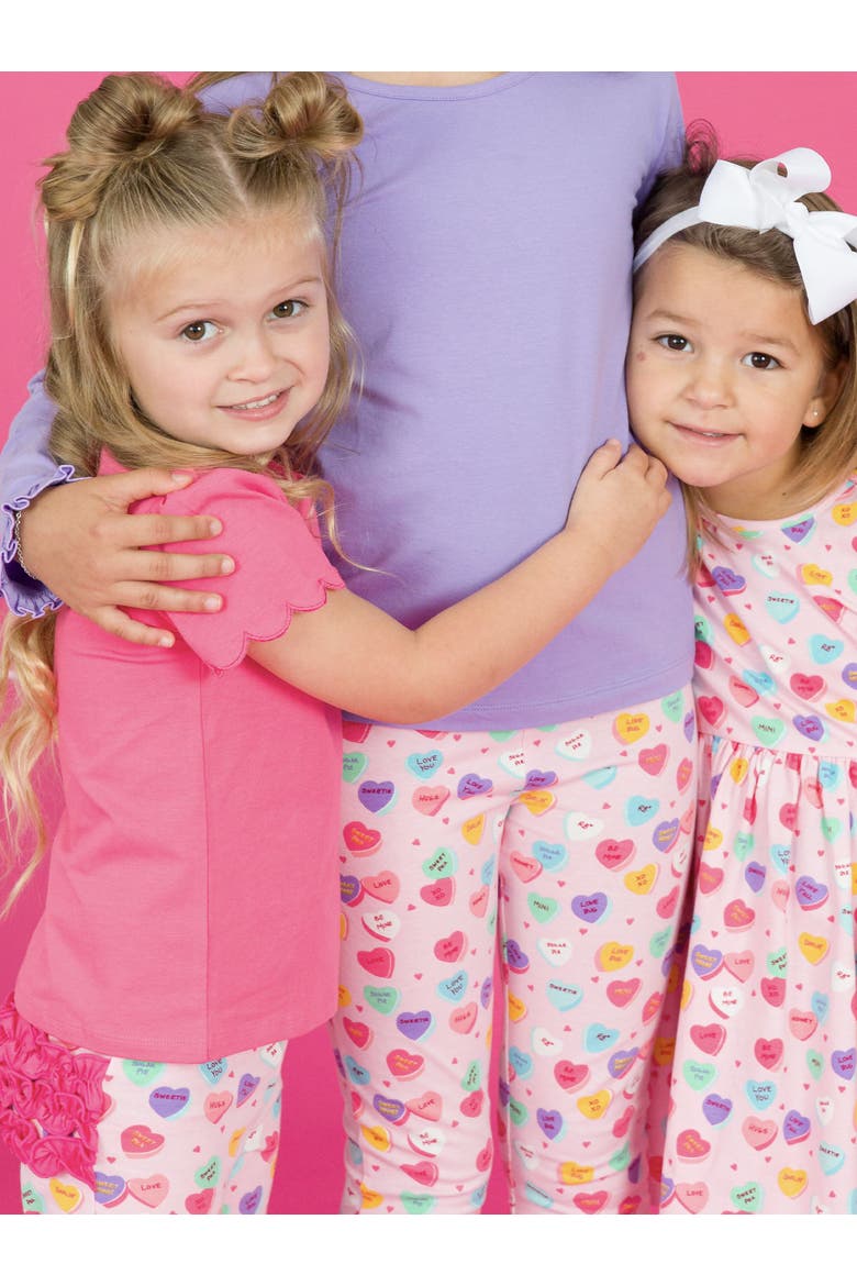 Baby Girls Short Sleeve Scallop Tee, Alternate, color, Hot Pink