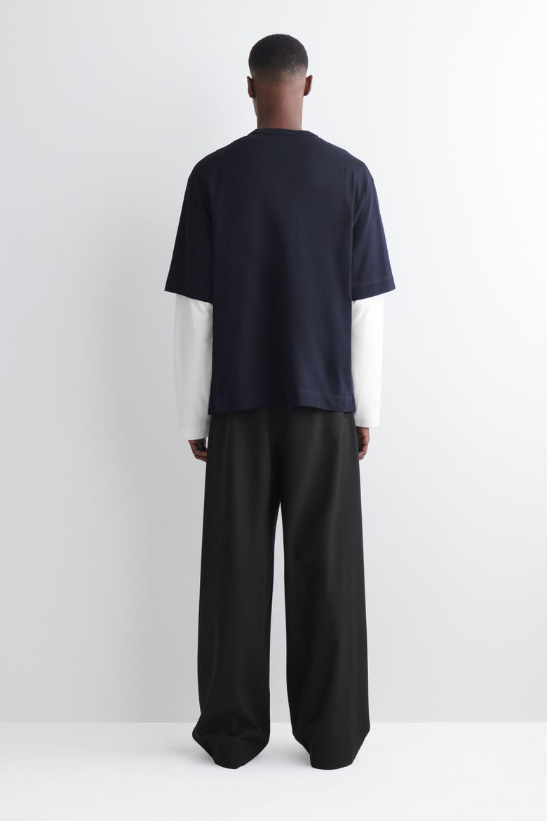 Oversized Pocket-detail T-shirt, Alternate, color, NAVY