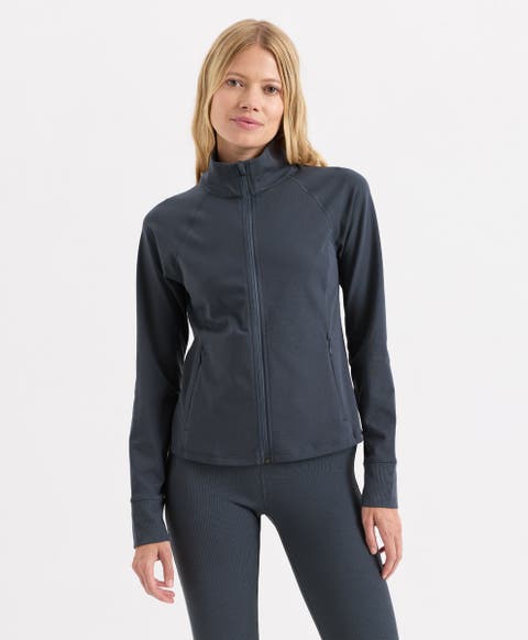 On The Go-To Slim Zip Up Jacket Made with Organic Cotton