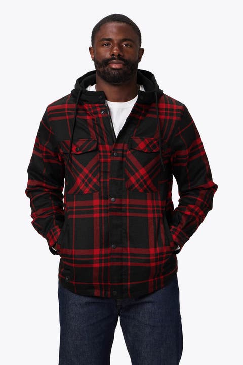Flannel Heated Hooded Jacket