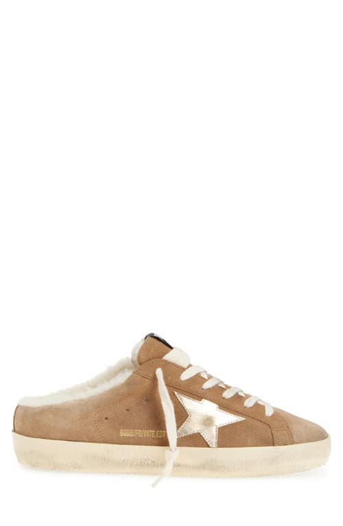 GOLDEN GOOSE GOLDEN GOOSE SUPER-STAR SABOT GENUINE SHEARLING LINED MULE SNEAKER 