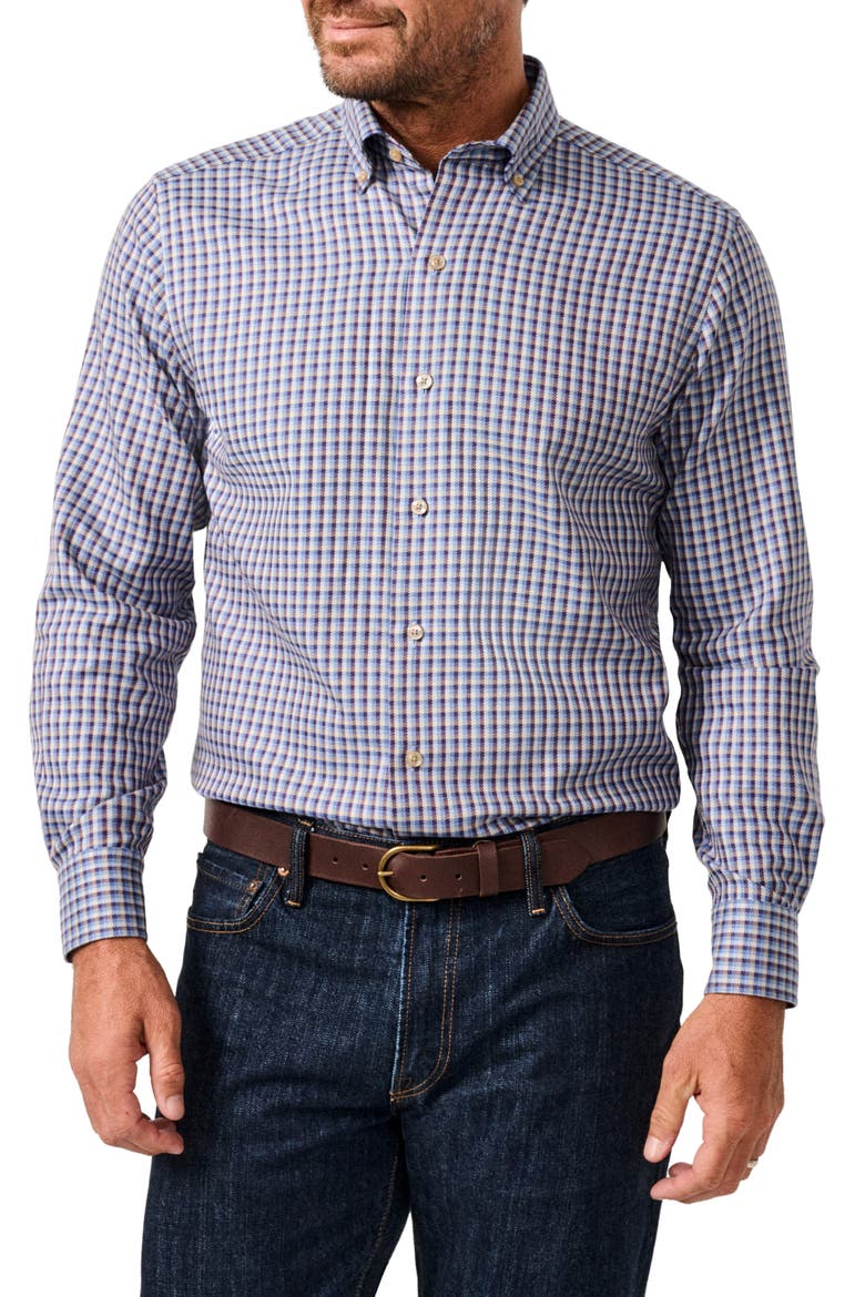 Mélange Check Sport Shirt, Main, color, BLUE/ MERLOT