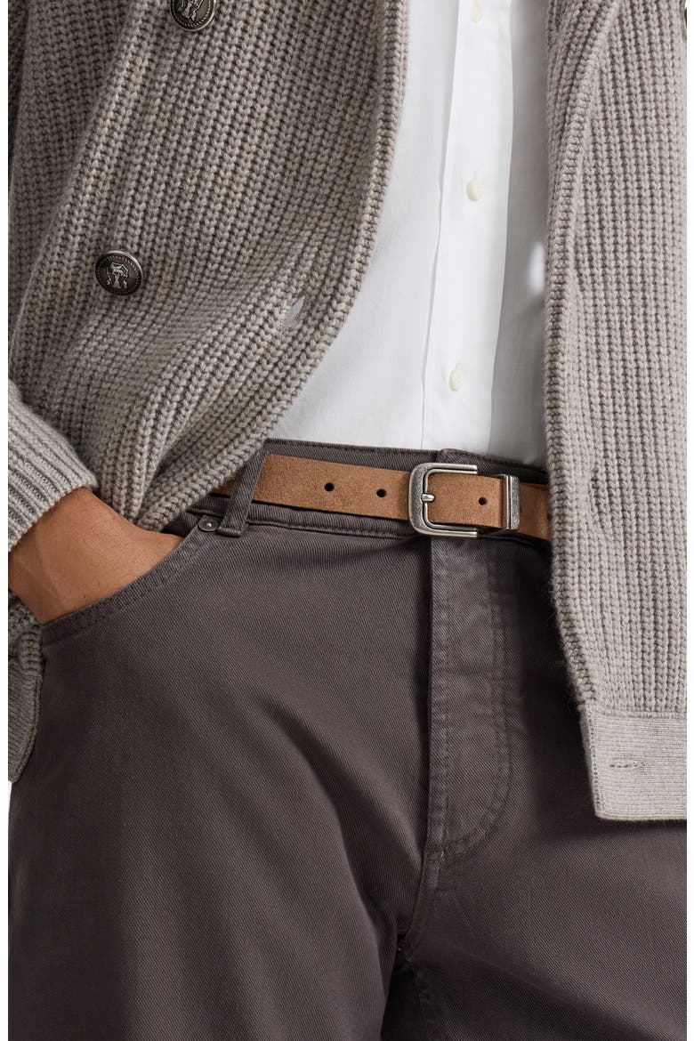 Reversed leather belt, Alternate, color, Hazelnut