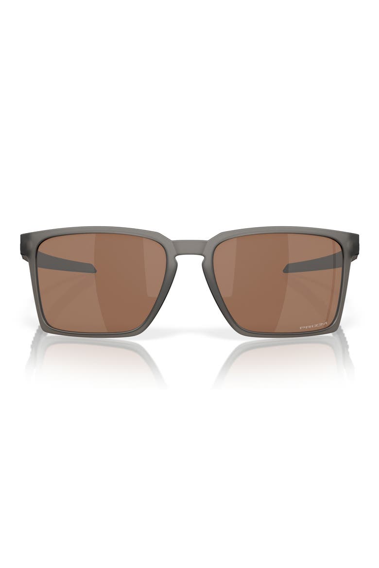 Exchange Sun 56mm Polarized Rectangular Sunglasses, Main, color, SMOKE