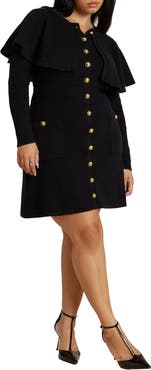 ELOQUII Sweater Cape Mini Dress