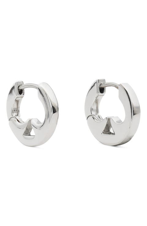everyday spade cutout huggie hoop earrings