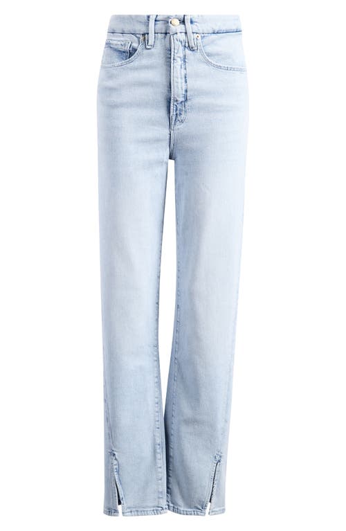 Shop Good American Good Boy Straight Jeans In Indigo753