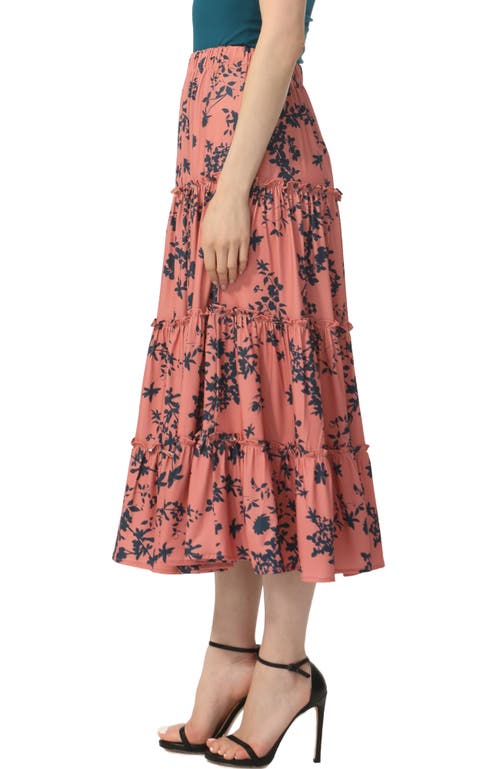 Kimi & Kai Tiered Midi Skirt In Neutral
