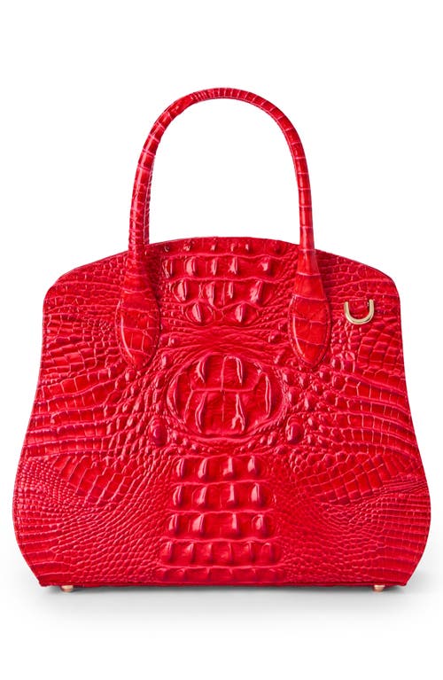 Brahmin Rosetta Croc Embossed Leather Satchel