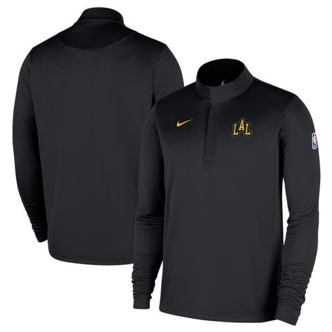Men's Nike  Black Los Angeles Lakers 2025/26 City Edition Remix Authentic Coaches Dri-FIT Half-Zip Pullover