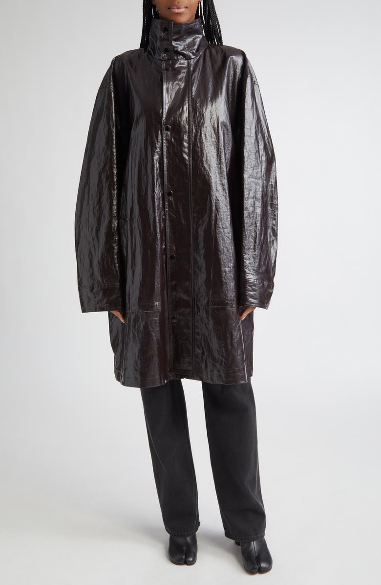 MM6 Maison Margiela Coated Linen Jacket, Alternate, color,
