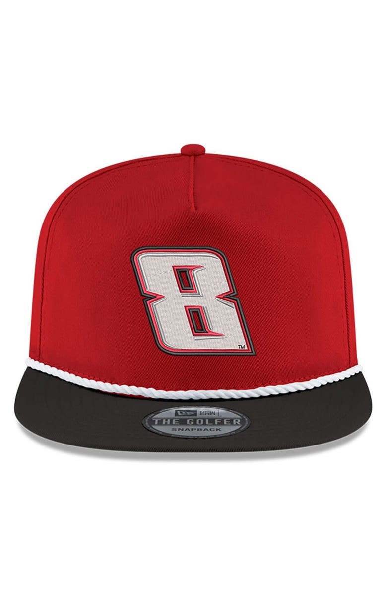 New Era Men's New Era Scarlet/Black Kyle Busch Golfer Snapback Adjustable Hat, Alternate, color, Scarlet