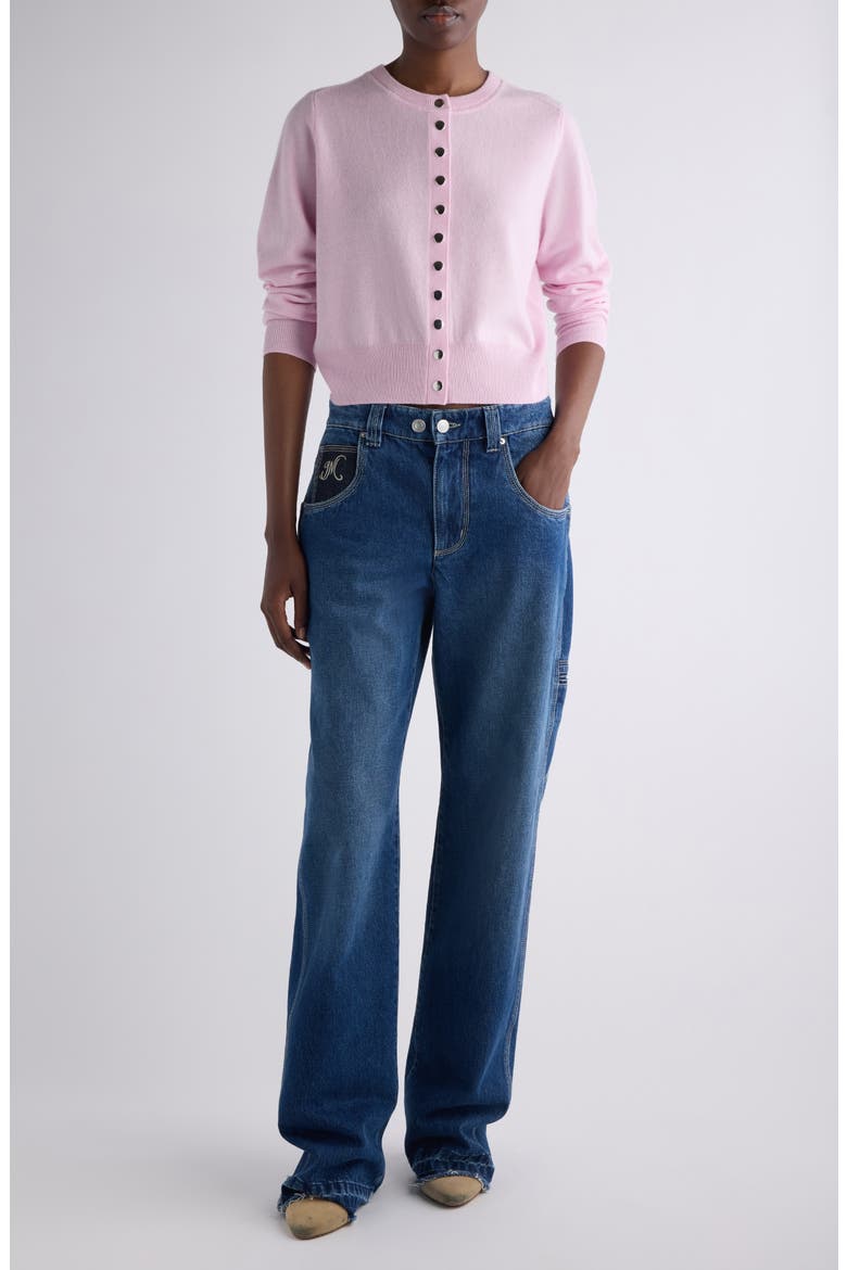 Jeyda Release Hem Wide Leg Jeans, Alternate, color, BLUE