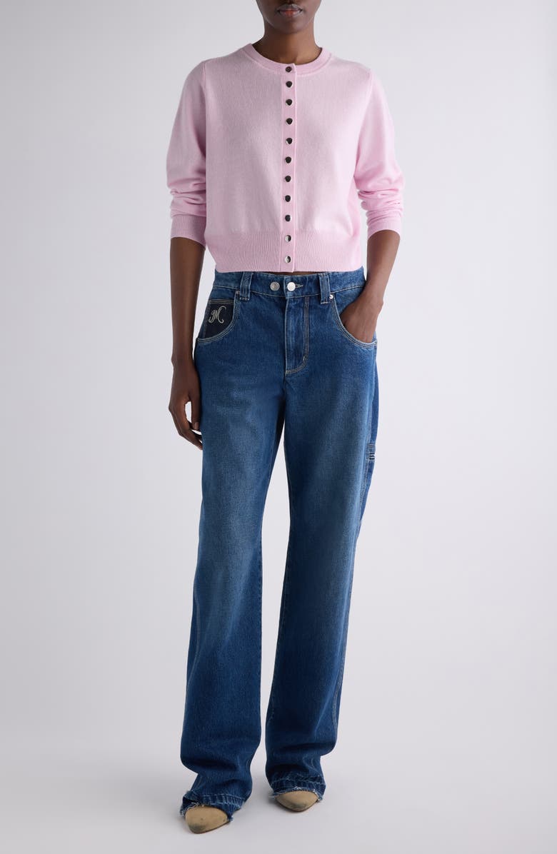 Isabel Marant Jeyda Release Hem Wide Leg Jeans, Alternate, color, Blue