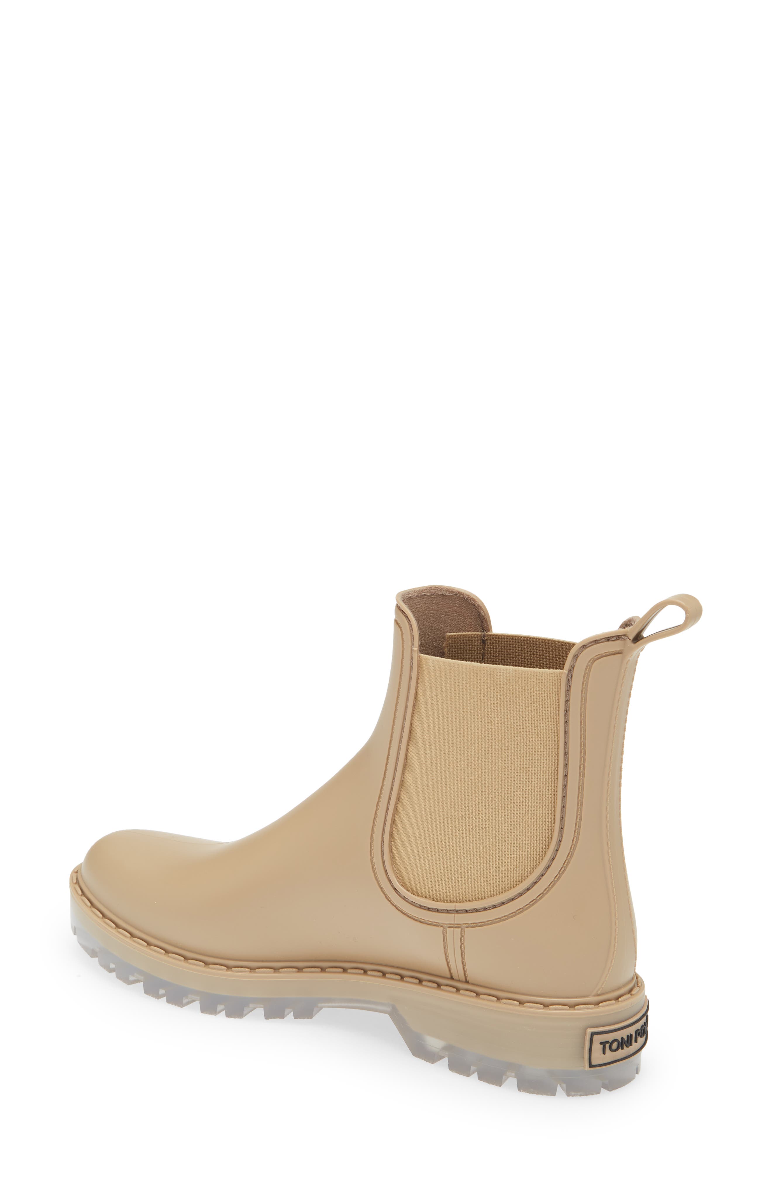 Coney Waterproof Chelsea Rain Boot, Alternate, color, BEIGE