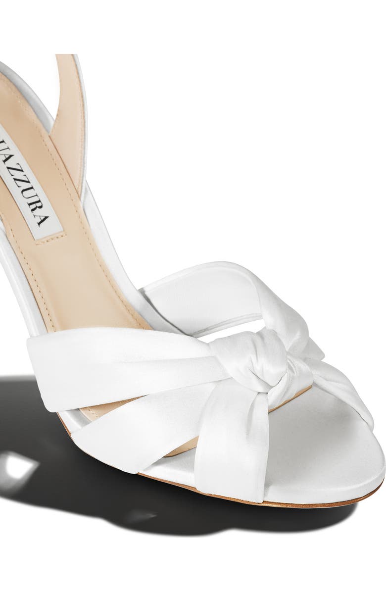 Aquazzura Nina Ankle Strap Sandal, Alternate, color, White