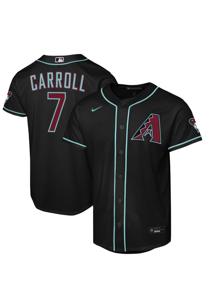 Youth Nike Corbin Carroll Black Arizona Diamondbacks Alternate Stadium Jersey, Main, color, Black
