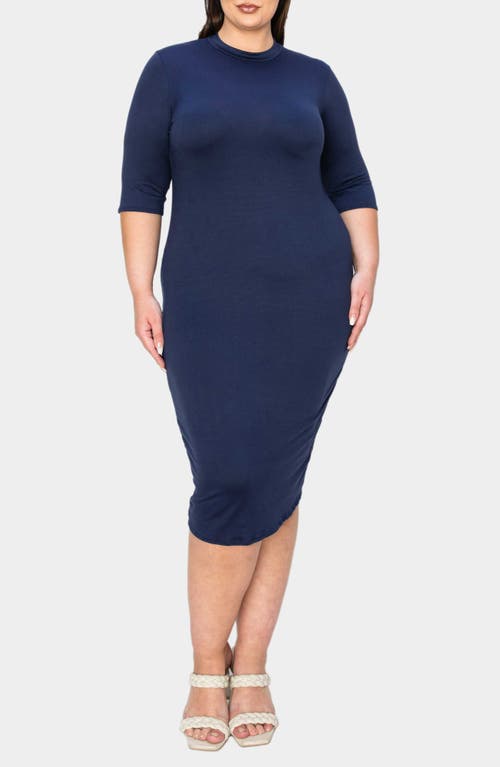 L I V D Mona Midi Dress In Navy