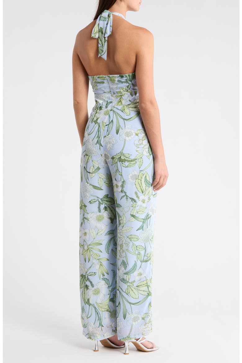 Serenade Bloom Halter Jumpsuit, Alternate, color, WHITE-GREENS