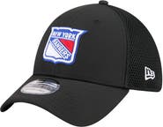 New Era Men's New Era Black New York Rangers Logo 39THIRTY Flex Hat