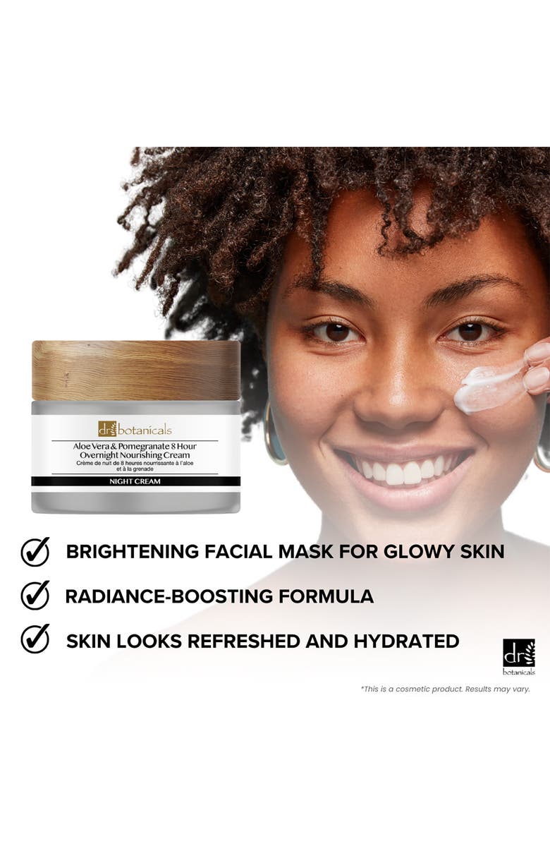 DR BOTANICALS Aloe Vera & Pomegranate 8 Hour Overnight Nourishing Cream - 50ml, Alternate, color, 