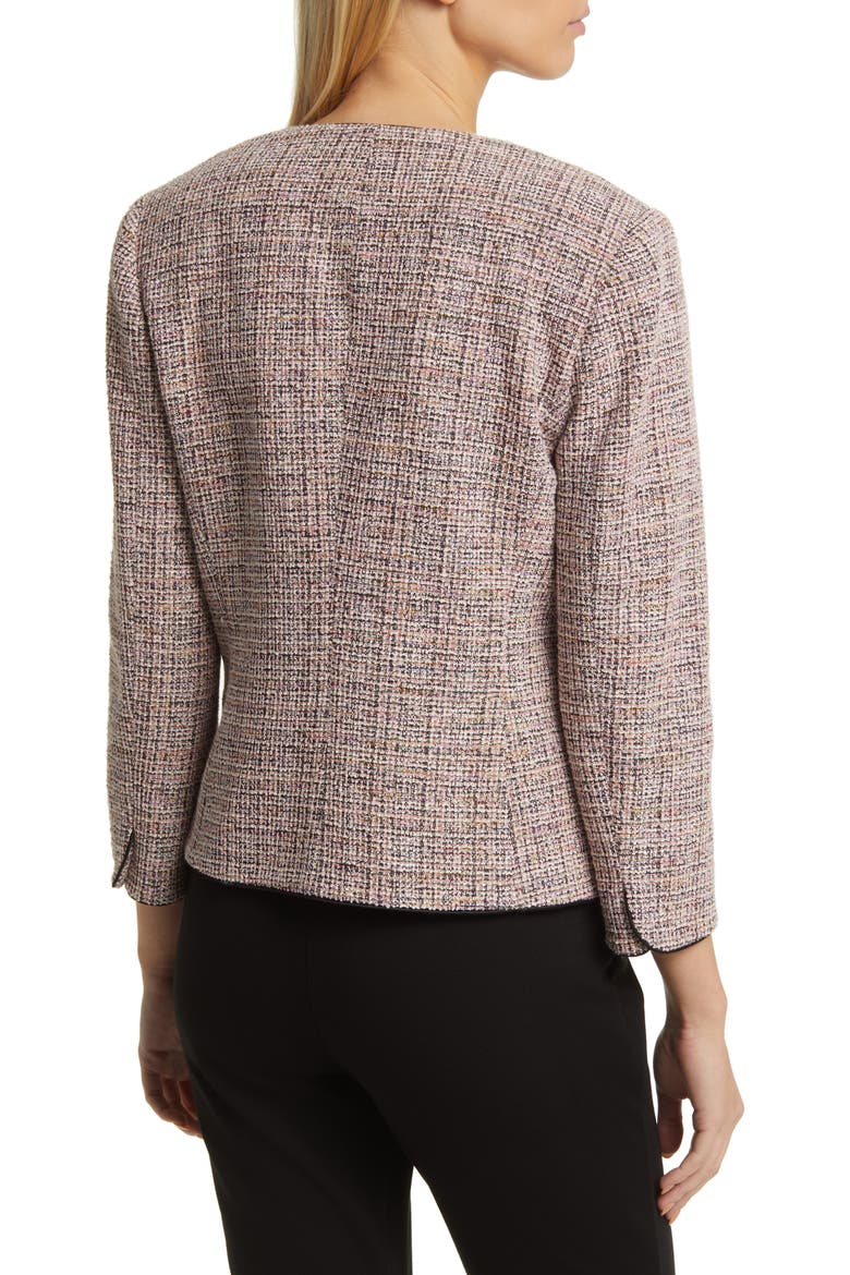 Jacquard Tweed Cardigan, Alternate, color, ANNE BLACK MULTI