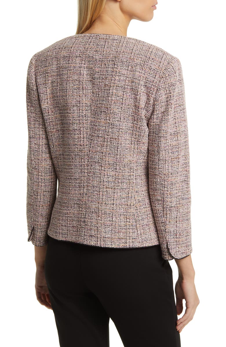 Anne Klein Jacquard Tweed Cardigan, Alternate, color, 